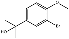 2-(3-ブロモ-4-メトキシフェニル)-プロパン-2-オール 化学構造式