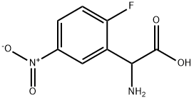 2-Amino-2-(2-fluoro-5-nitrophenyl)acetic Acid, 1270310-65-0, 结构式
