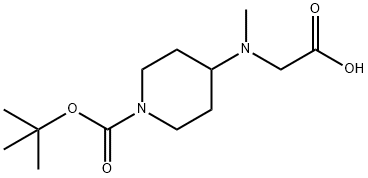 N-[1-(tert-Butoxycarbonyl)-4-piperidinyl]-N-methylglycine Struktur