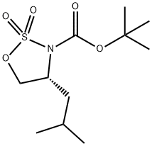 (R)-4-异丁基-1,2,3-氧杂噻唑烷-3-羧酸叔丁酯 2,2-二氧化物, 1313705-90-6, 结构式