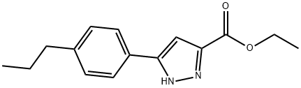 ethyl 5-(4-propylphenyl)-1H-pyrazole-3-carboxylate Struktur