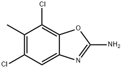 5,7-dichloro-6-methyl-1,3-benzoxazol-2-amine Struktur