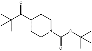 4-(2,2-Dimethyl-propionyl)-piperidine-1-carboxylic acid tert-butyl ester Struktur