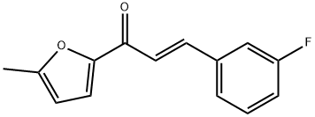 (2E)-3-(3-fluorophenyl)-1-(5-methylfuran-2-yl)prop-2-en-1-one Struktur