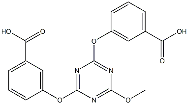 3,3'-((6-甲氧基-1,3,5-三嗪-2,4-二基)双(氧基))二苯甲酸 结构式