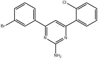 4-(3-bromophenyl)-6-(2-chlorophenyl)pyrimidin-2-amine Struktur
