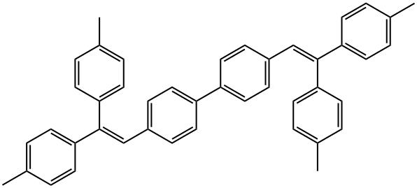 1,1'-Biphenyl, 4,4'-bis[2,2-bis(4-methylphenyl)ethenyl]- Structure