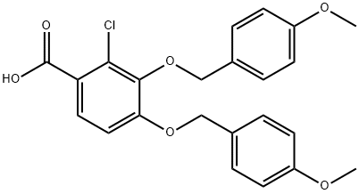 2-氯-3,4-双((4-甲氧基苄基)氧基)苯甲酸 结构式