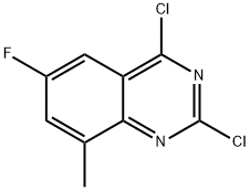 2,4-dichloro-6-fluoro-8-methylquinazoline Struktur