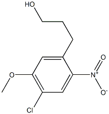 3-(4-chloro-5-methoxy-2-nitrophenyl)propan-1-ol 化学構造式