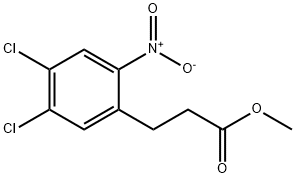 3-(4,5-二氯-2-硝基苯基)丙酸甲酯, 1416373-27-7, 结构式
