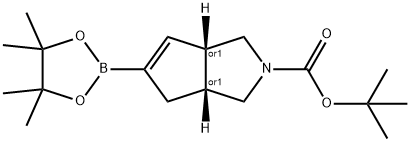 tert-butyl (3aS,6aR)-5-(4,4,5,5-tetramethyl-1,3,2-dioxaborolan-2-yl)-3,3a,4,6a-tetrahydrocyclopenta[c]pyrrole-2(1H)-carboxylate Struktur