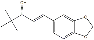 (E,3R)-1-(1,3-benzodioxol-5-yl)-4,4-dimethylpent-1-en-3-ol 结构式