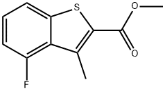 4-FLUORO-3-METHYL-BENZO[B]THIOPHENE-2-CARBOXYLIC ACID METHYL ESTER, 1489601-73-1, 结构式