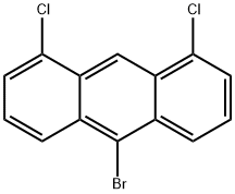 10-ブロモ-1,8-ジクロロアントラセン 化学構造式