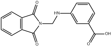 3-[(1,3-Dioxo-1,3-dihydro-isoindol-2-ylmethyl)-amino]-benzoic acid Structure