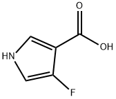 1H-Pyrrole-3-carboxylic acid, 4-fluoro- 结构式