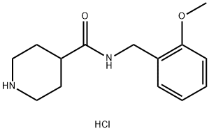 N-[(2-methoxyphenyl)methyl]piperidine-4-carboxamide Struktur