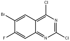 6-溴-2,4-二氯-7-氟喹唑啉,1598654-17-1,结构式
