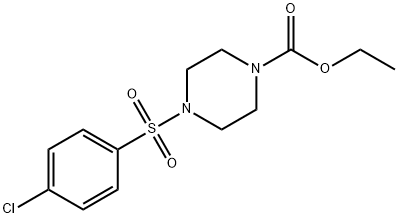 ethyl 4-((4-chlorophenyl)sulfonyl)piperazine-1-carboxylate 结构式
