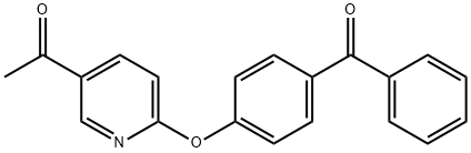2-(4-二苯甲酮基苯氧基)-5-乙酰基吡啶, 1607436-56-5, 结构式