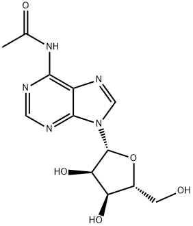 Adenosine, N-acetyl- Structure