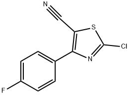 2-氯-4-(4-氟苯基)-5-噻唑甲腈 结构式