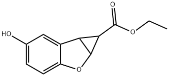 ethyl 5-hydroxy-1a,6b-dihydro-1H-cyclopropa[b]benzofuran-1-carboxylate Struktur