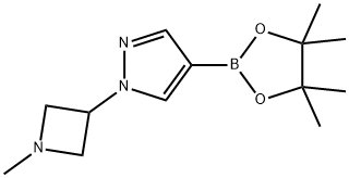 1H-Pyrazole, 1-(1-methyl-3-azetidinyl)-4-(4,4,5,5-tetramethyl-1,3,2-dioxaborolan-2-yl),1657004-49-3,结构式
