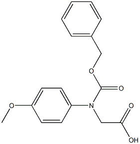 N-Cbz-S-4-methoxyphenylglycine 化学構造式