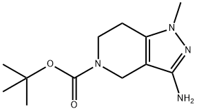 tert-butyl 3-amino-1-methyl-1H,4H,5H,6H,7H-pyrazolo[4,3-c]pyridine-5-carboxylate Struktur