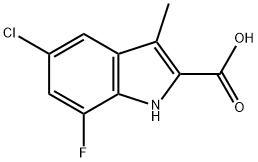 5-chloro-7-fluoro-3-methyl-1H-indole-2-carboxylic acid Structure