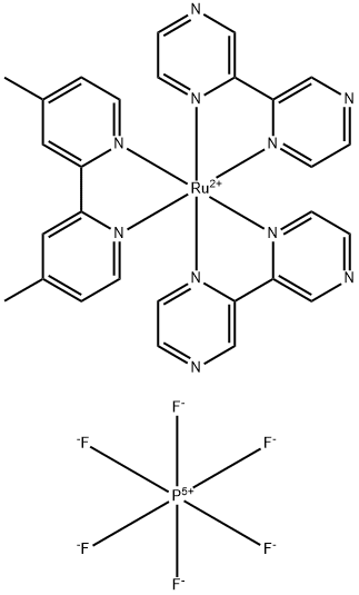 (2,2'-bipyrazine) (2,2'-linked (4-methylpyridine)) ruthenium hexafluoroborate Struktur