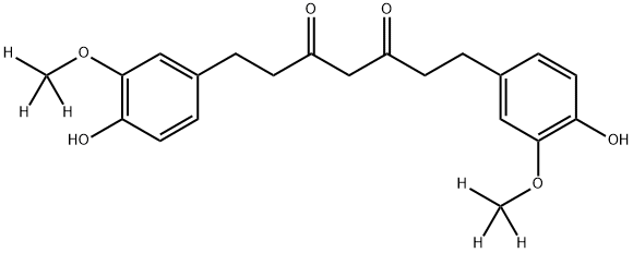 1,7-bis[4-hydroxy-3-(trideuteriomethoxy)phenyl]heptane-3,5-dione, 1794898-13-7, 结构式