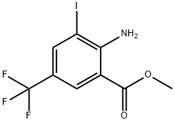 2-Amino-3-iodo-5-trifluoromethyl-benzoic acid methyl ester Structure