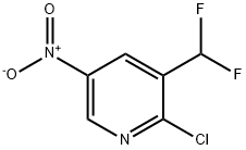 Pyridine,2-chloro-3-(difluoromethyl)-5-nitro- Structure