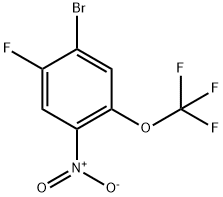 1-BROMO-2-FLUORO-4-NITRO-5-(TRIFLUOROMETHOXY)BENZENE Structure