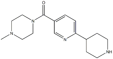 (4-methylpiperazin-1-yl)-(6-piperidin-4-ylpyridin-3-yl)methanone 结构式