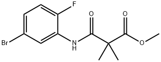 Propanoic acid, 3-[(5-bromo-2-fluorophenyl)amino]-2,2-dimethyl-3-oxo-, methyl ester,1890113-34-4,结构式