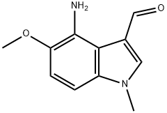 4-氨基-5-甲氧基-1-甲基-1H-吲哚-3-甲醛, 191846-77-2, 结构式