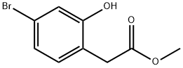 4-溴-2-羟基苯乙酸甲酯, 205318-12-3, 结构式