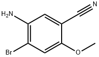 5-氨基-4-溴-2-甲氧基苄腈 结构式