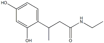 N-ethyl-3-(2,4-dihydroxyphenyl)butanamide 结构式