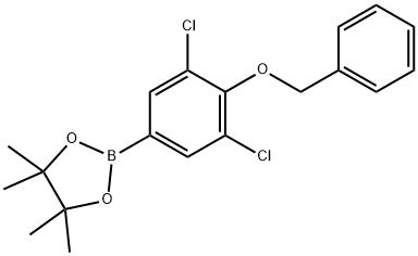4-Benzyloxy-3,5-dichlorophenylboronic acid pinacol ester Struktur