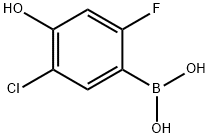 5-Chloro-2-fluoro-4-hydroxyphenylboronic acid Struktur