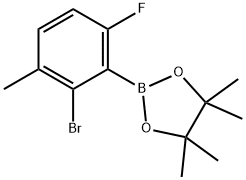 2-Bromo-6-fluoro-3-methylphenylboronic acid pinacol ester Struktur
