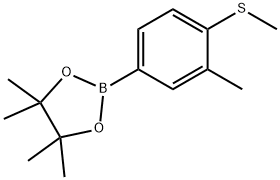 3-Methyl-4-(methylthio)phenylboronic acid, pinacol ester Struktur