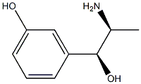 3-((1S,2S)-2-amino-1-hydroxypropyl)phenol Struktur