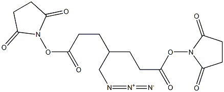 bis(2,5-dioxopyrrolidin-1-yl) 4-(azidomethyl)heptanedioate Structure