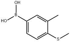 (3-甲基-4-(甲硫基)苯基)硼酸, 221031-07-8, 结构式